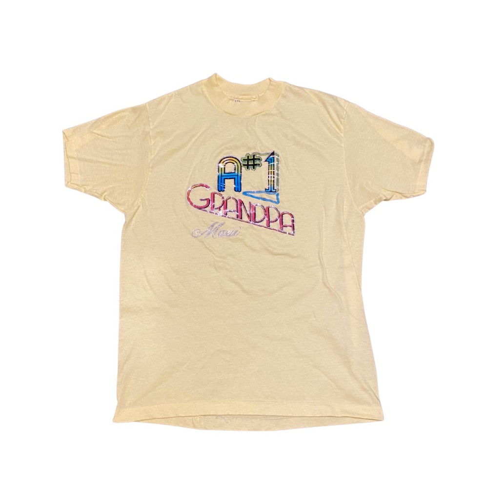 Made in USA single stitch Maui grandpa tee